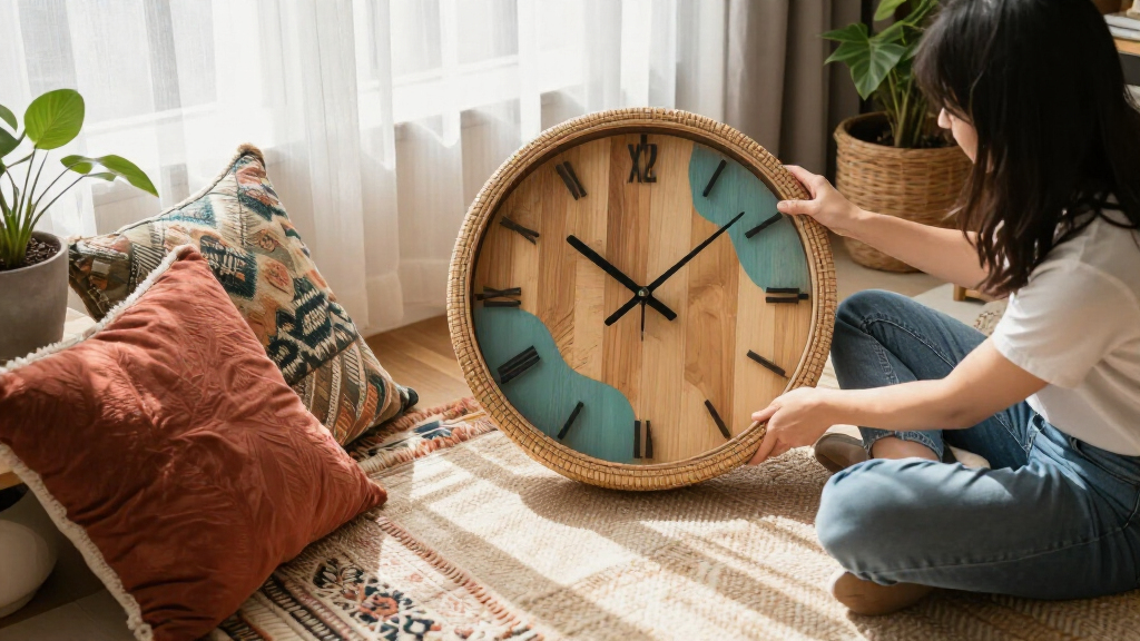 boho inspired wall clocks