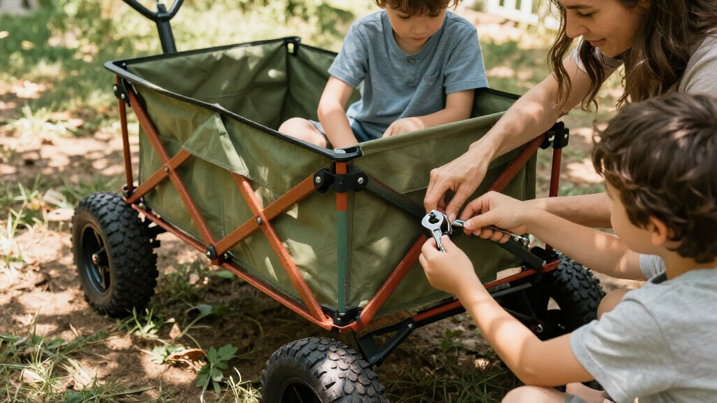 off road wagon with air tires for kids