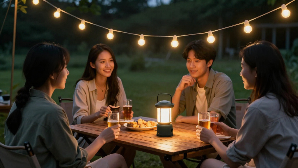 led camping string lights rechargeable