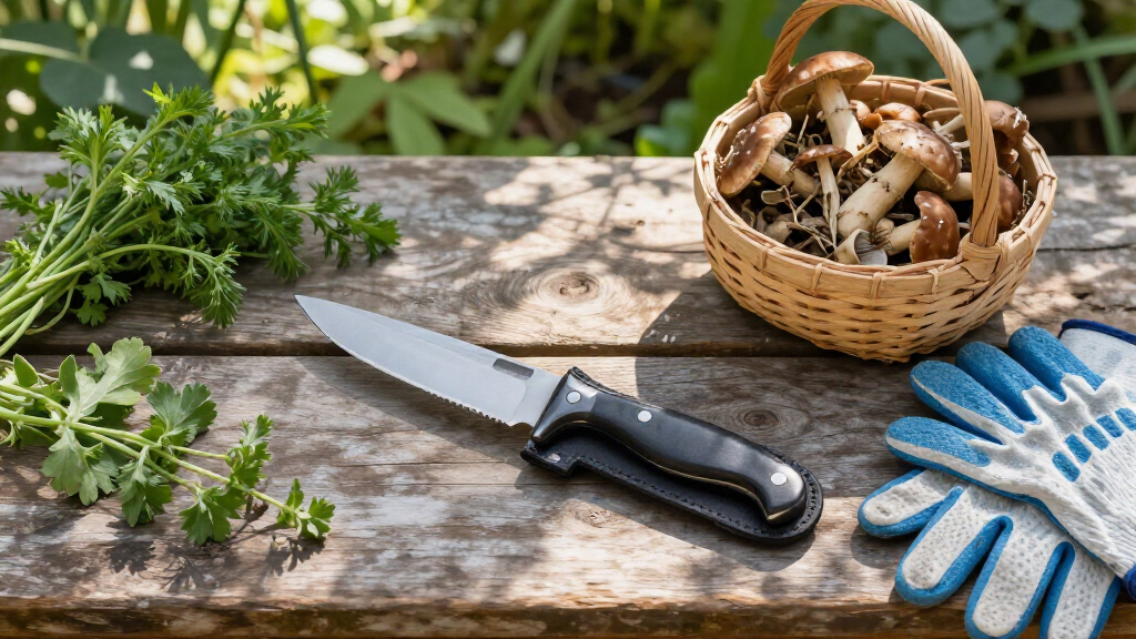 foraging knife with sheath