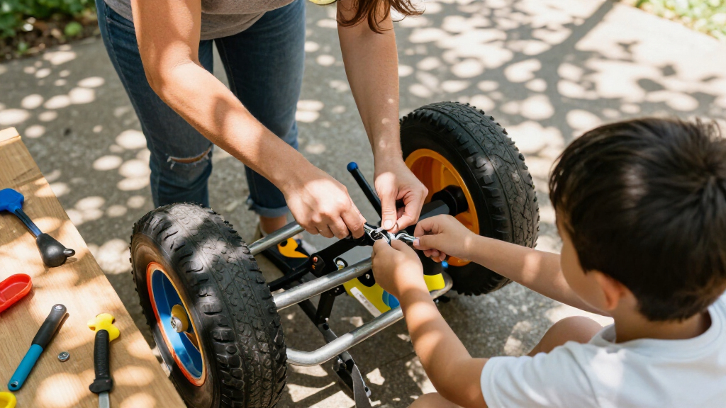 pedal go kart with air tires for kids