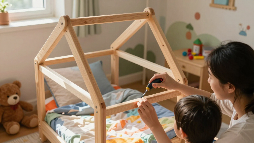 best wood house beds for kids