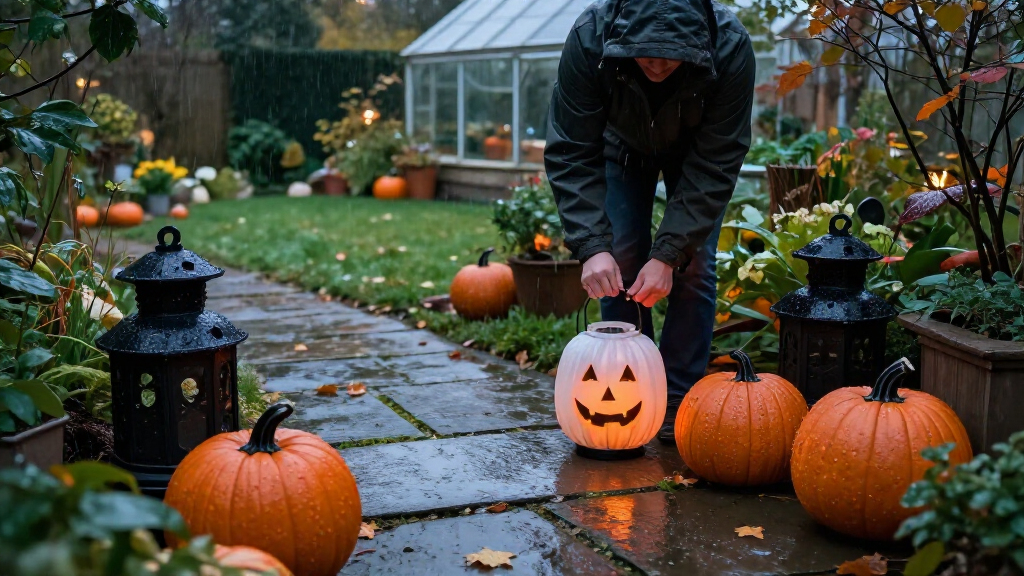 weatherproof halloween garden decorations
