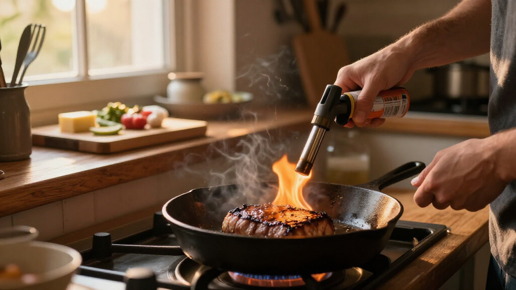 butane torch for searing