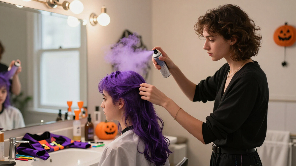 Halloween temporary hair color sprays