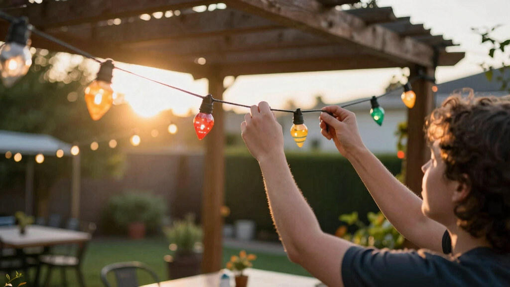 patriotic outdoor string lights