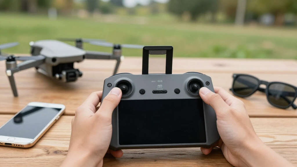 smart drone controller with screen for aerial mapping