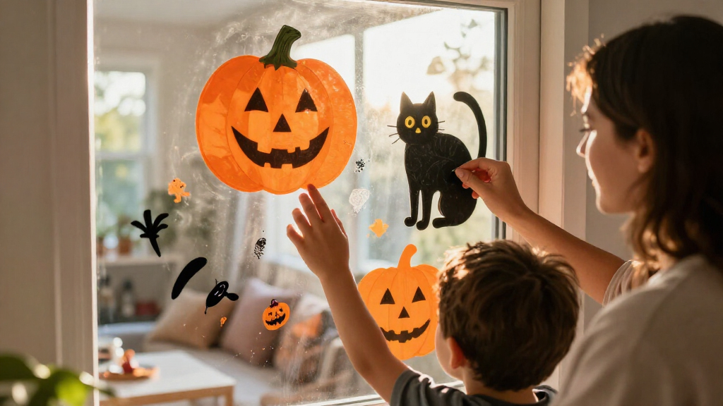 Halloween window clings
