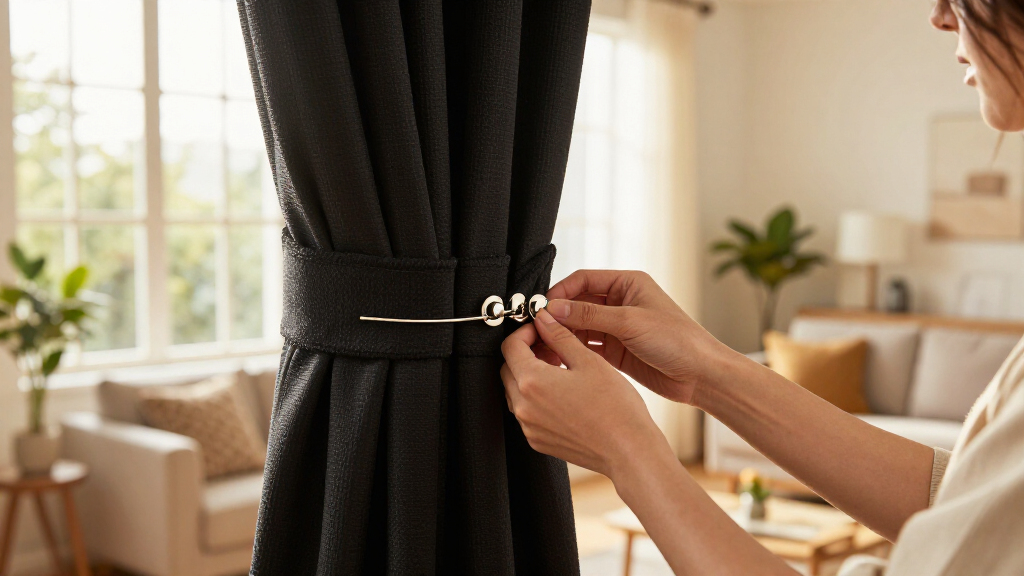 magnetic curtain tiebacks