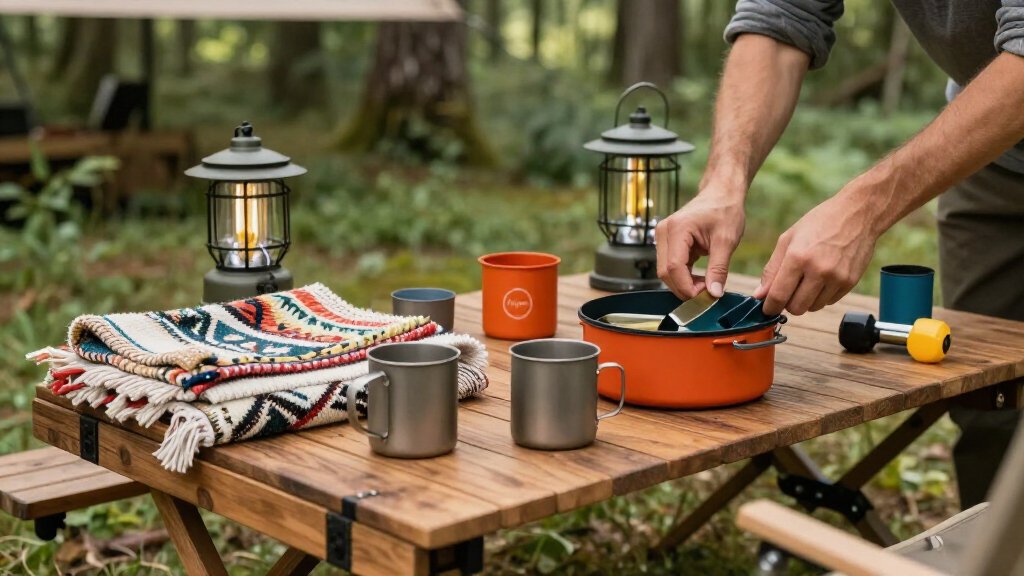 glamping camping gear set