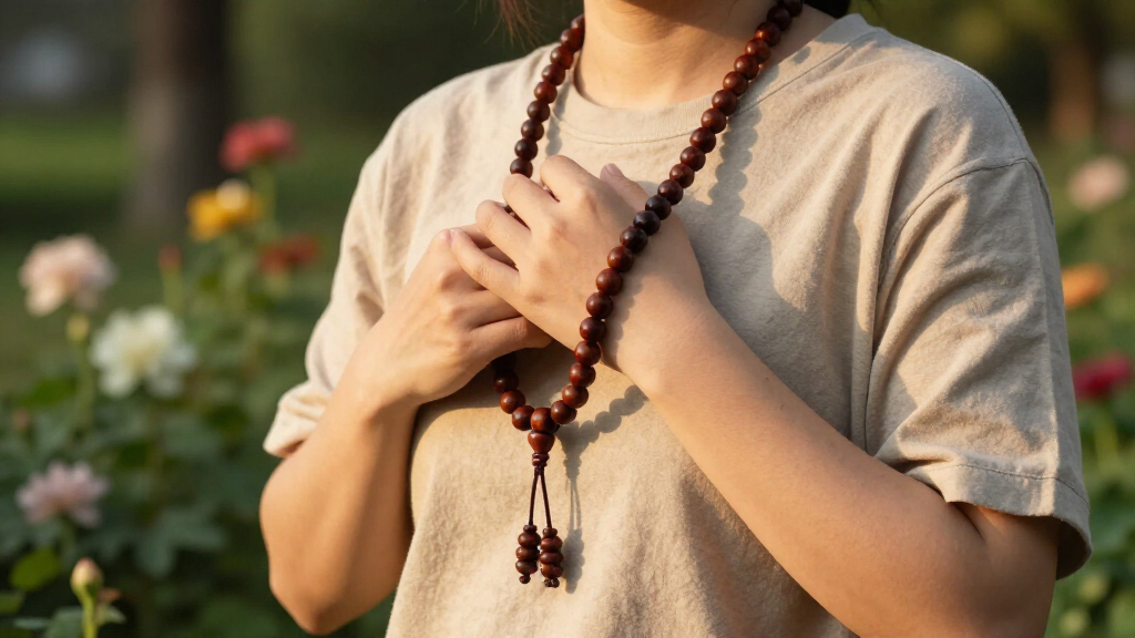 rosewood mala necklace