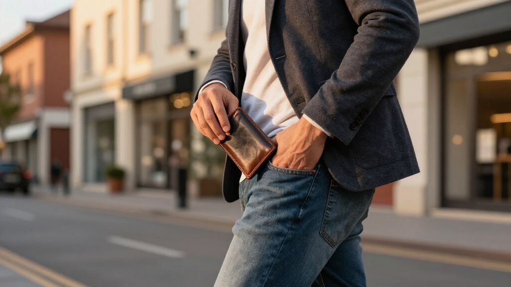 men's slim leather wallets