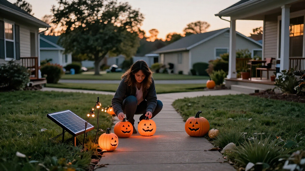 solar powered Halloween decorations