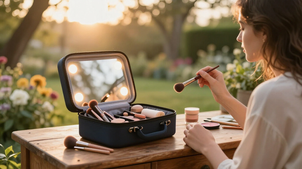top rated travel makeup case with lights