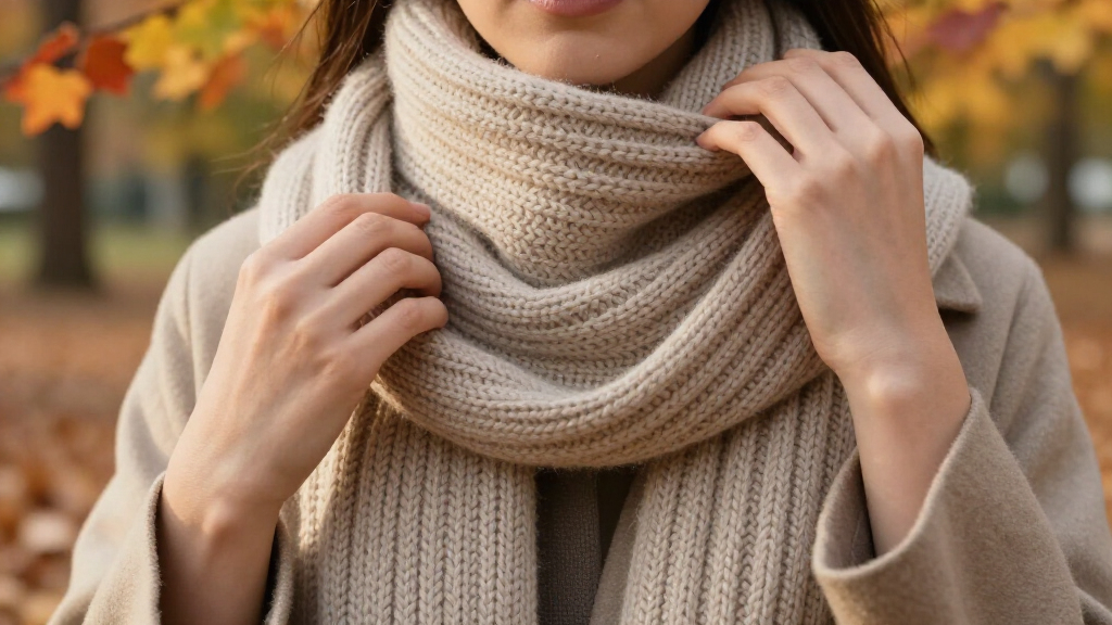 fall cozy knit scarves