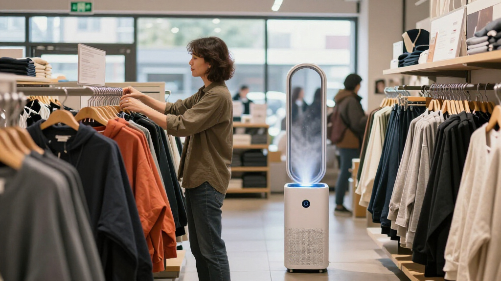 air purifier for clothing store