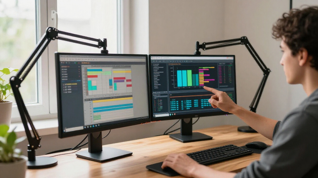adjustable monitor arms for dual setups