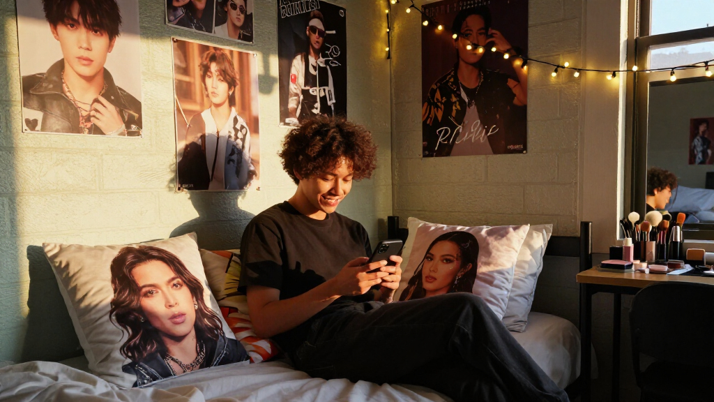 celebrity-themed dorm decor