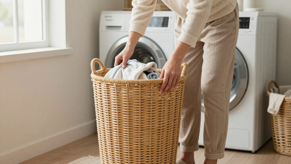 rattan laundry hamper extra large