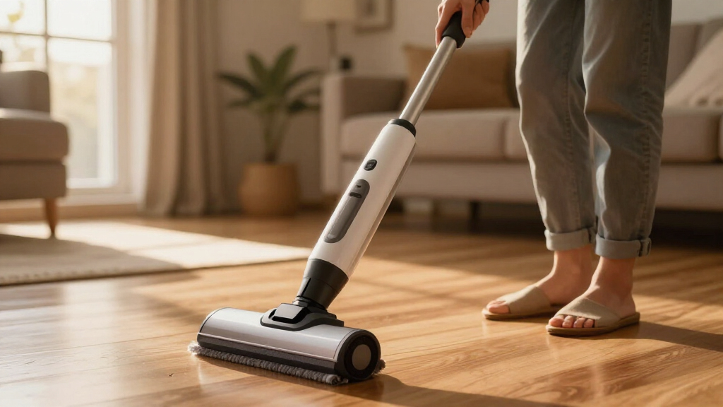 wet dry floor cleaner with self cleaning