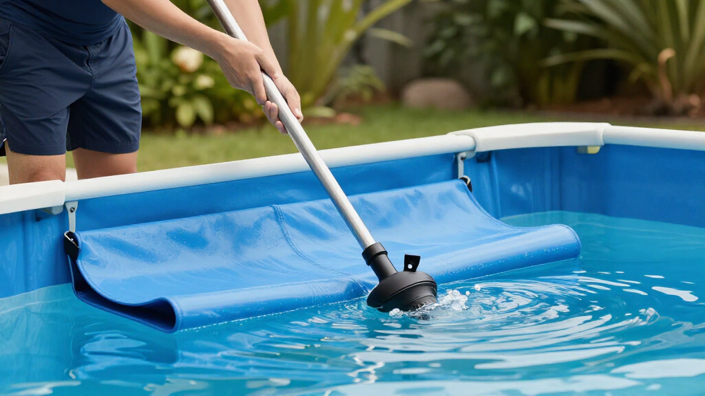 vacuum head for inground vinyl pool