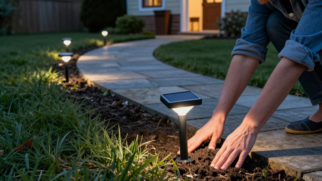 solar powered path lights