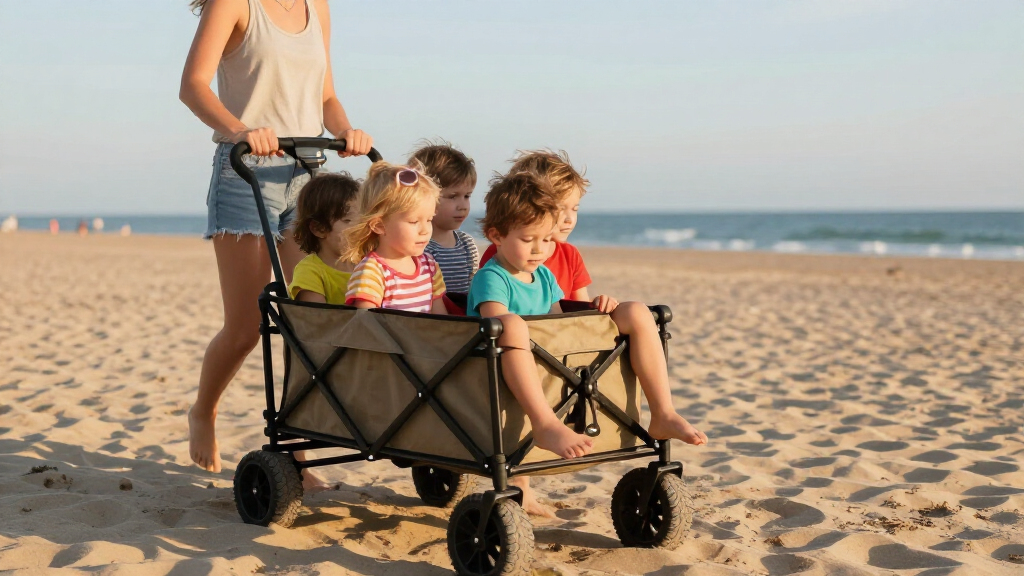 stroller wagon for 4 kids for sand and beach