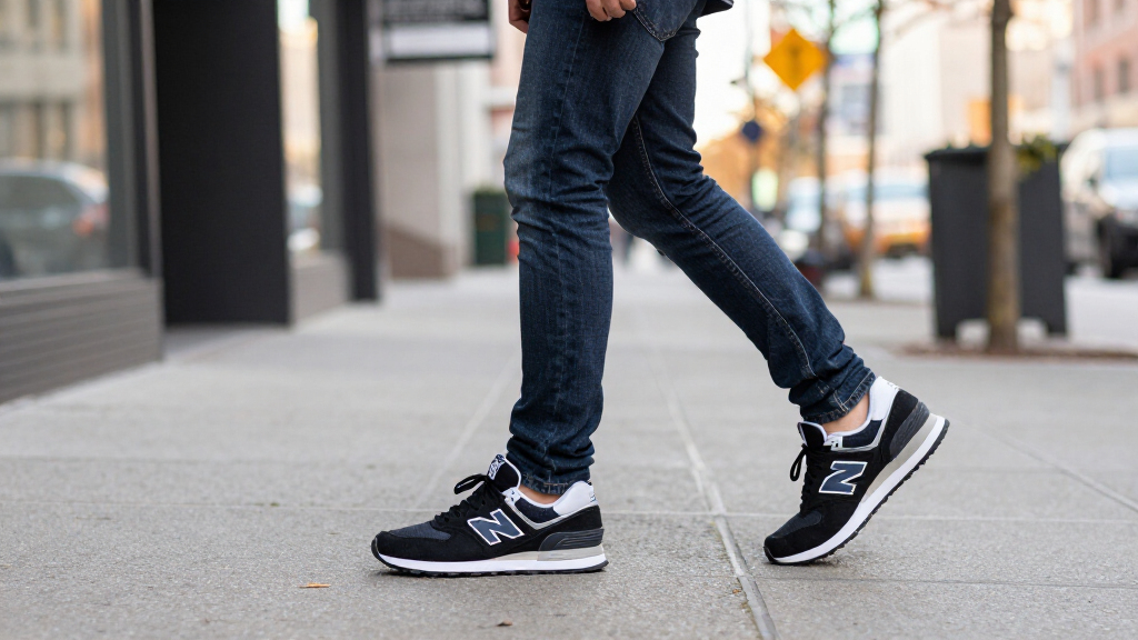 best black New Balance sneakers