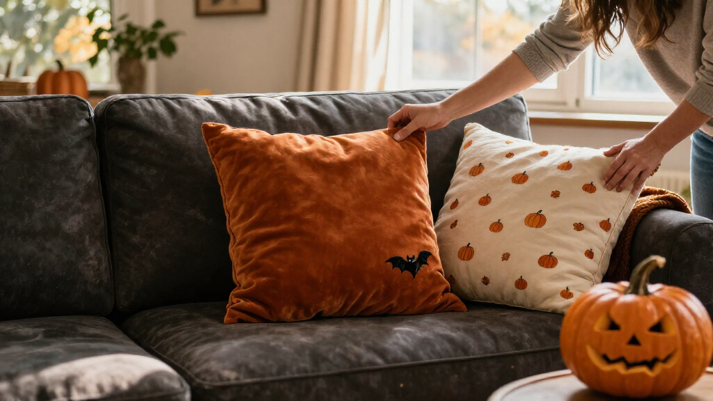 Halloween throw pillows