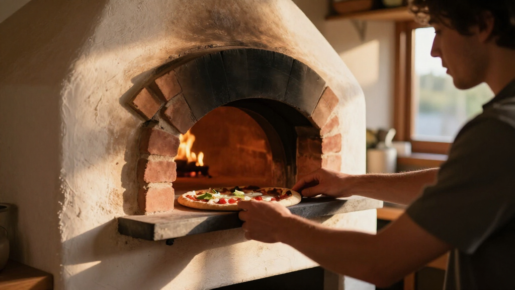 pizza oven heat deflector