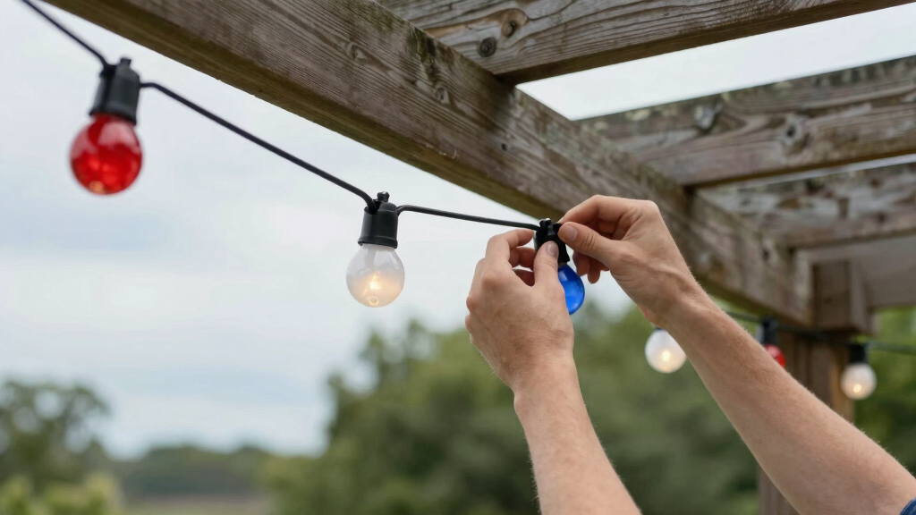 patriotic outdoor string lights