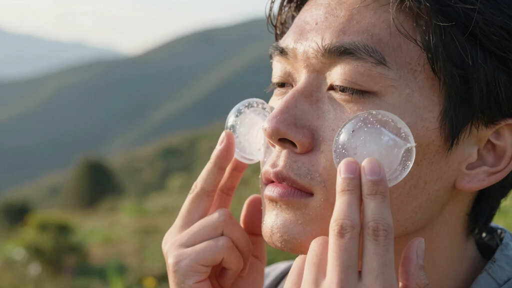 Compact facial ice globes