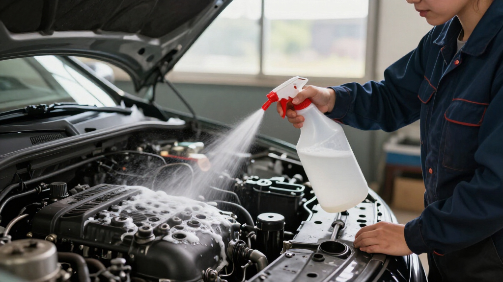 car engine degreaser spray