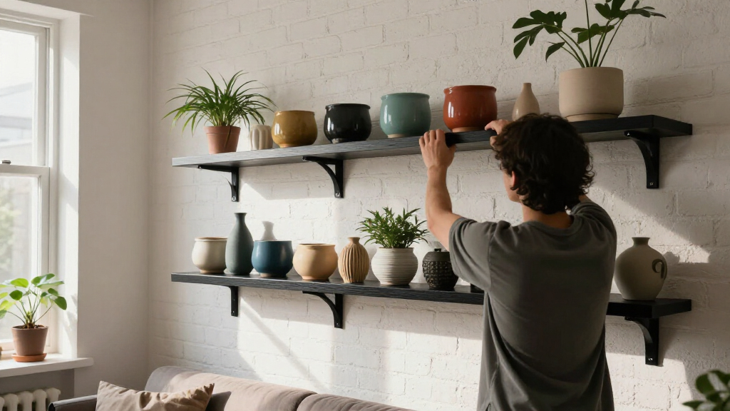 floating wall shelves set
