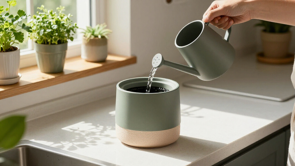 modern self watering pots for effortless plant care