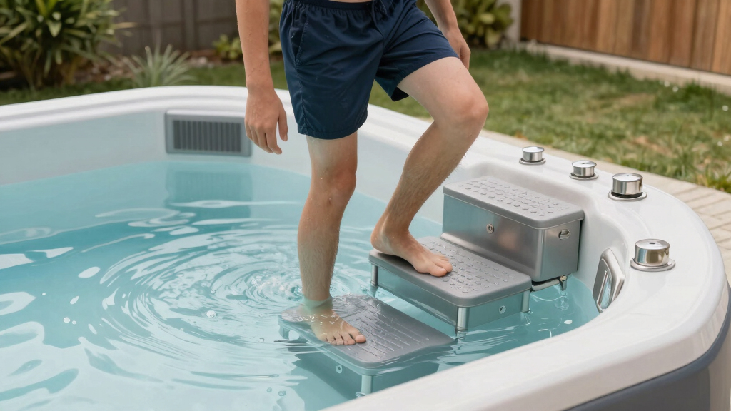 best swim spa steps