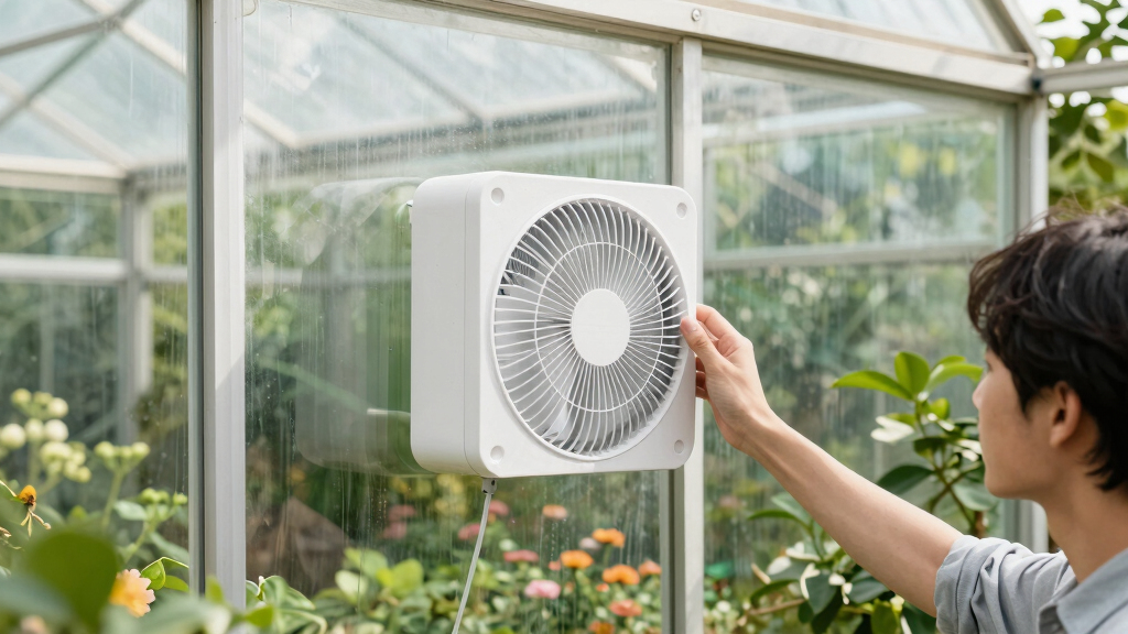 solar-powered greenhouse fans