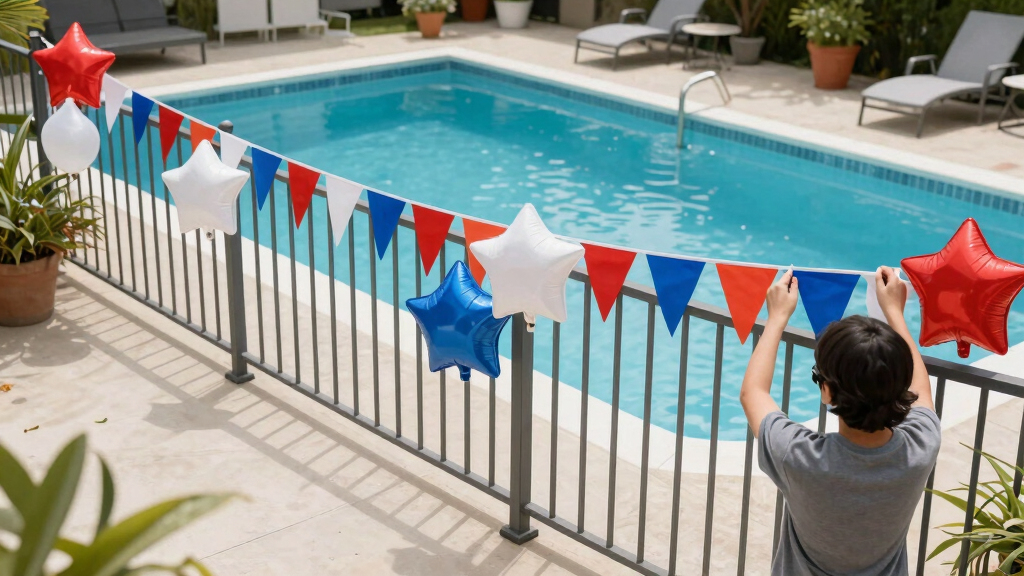 patriotic pool party decorations