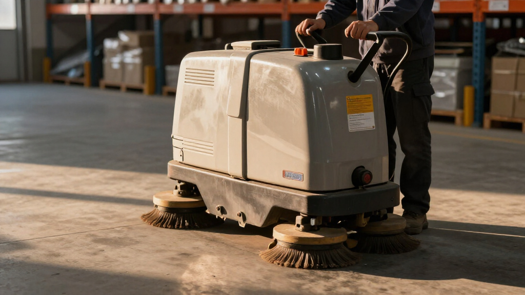 sweeper scrubber combo machine for warehouses