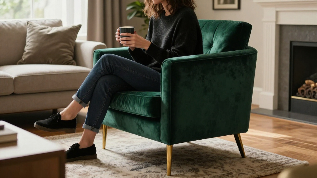 luxury velvet accent armchairs