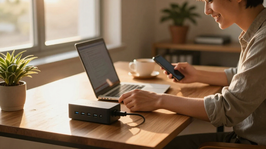 best surge protector tower with usb for desk setup