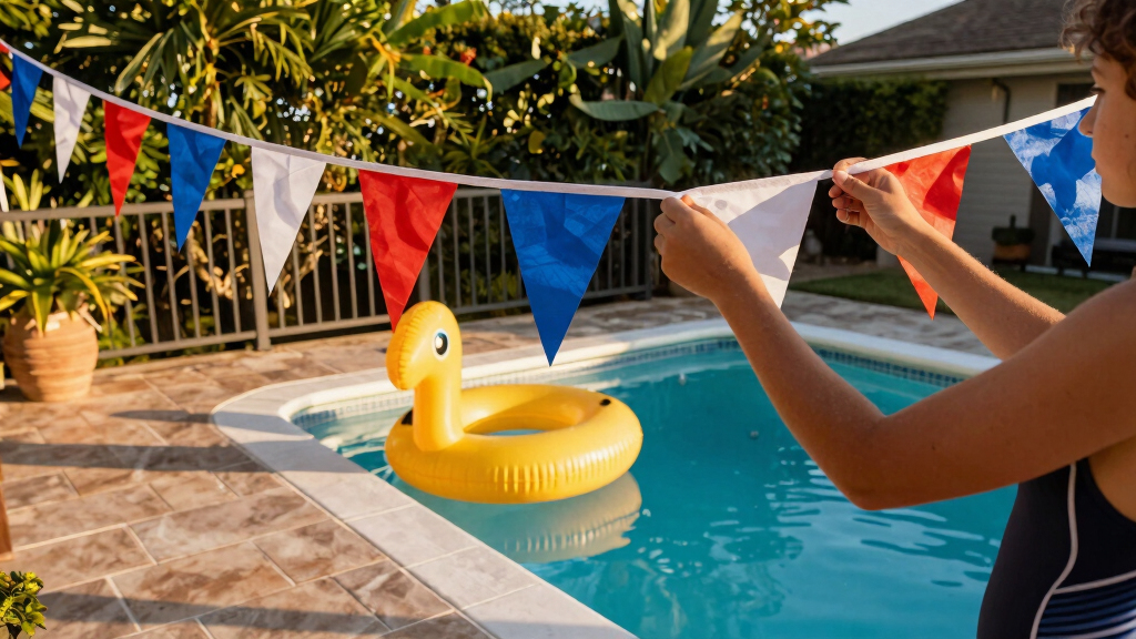patriotic pool party decorations