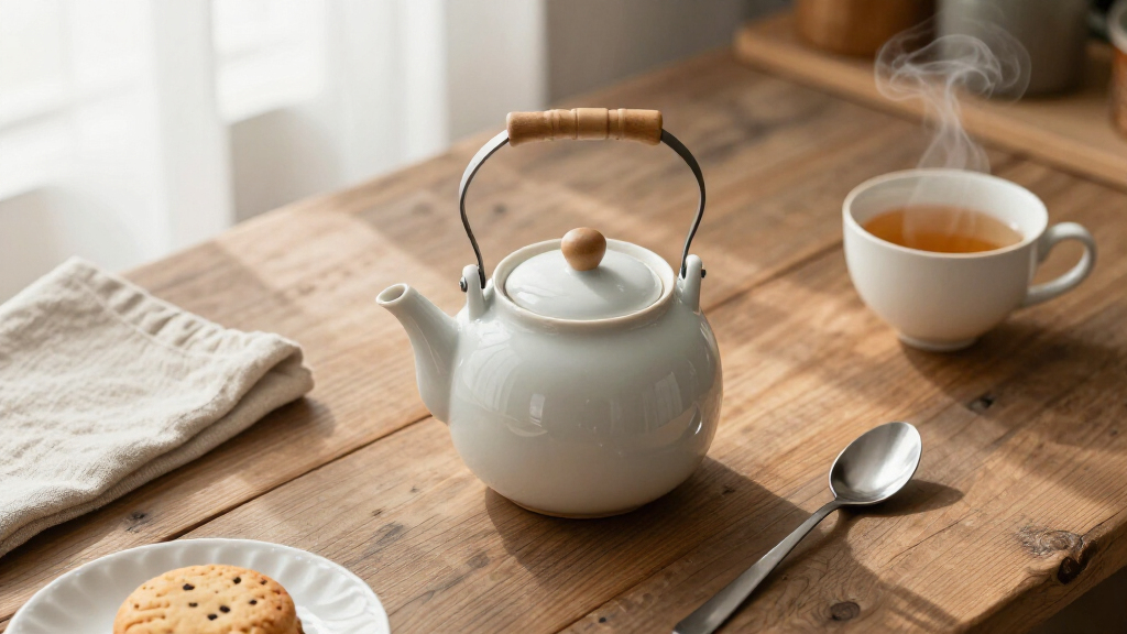 small porcelain teapot for one