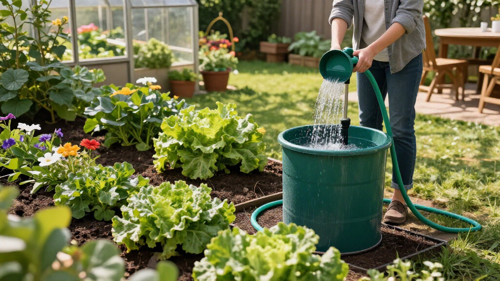 rainwater harvesting system kit for home gardens