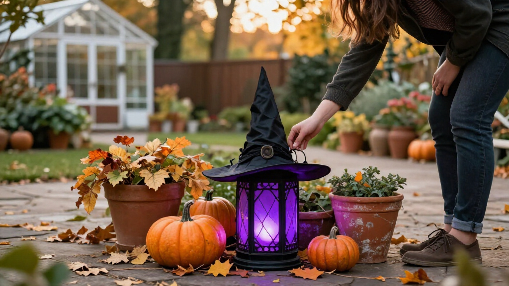 Halloween outdoor witch decorations
