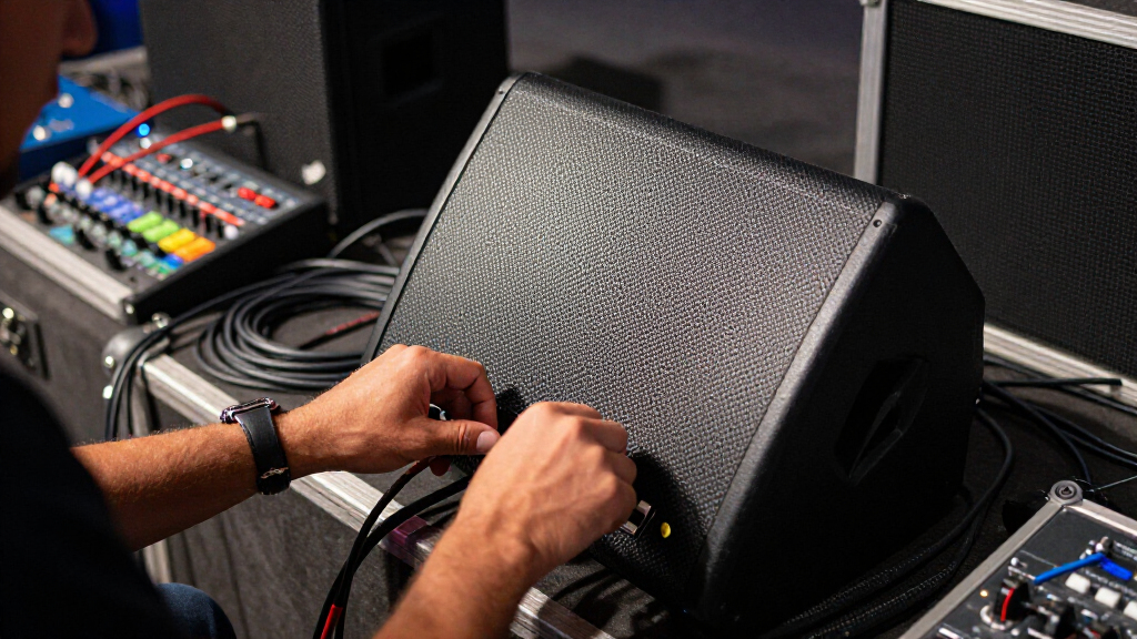 stage monitor wedge powered speaker