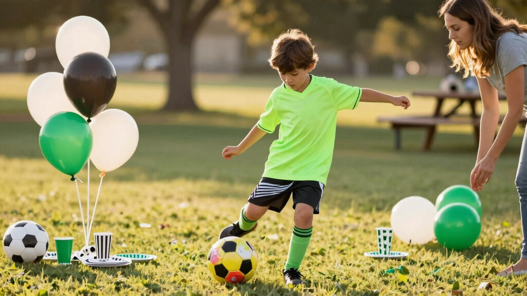 children's soccer-themed party supplies