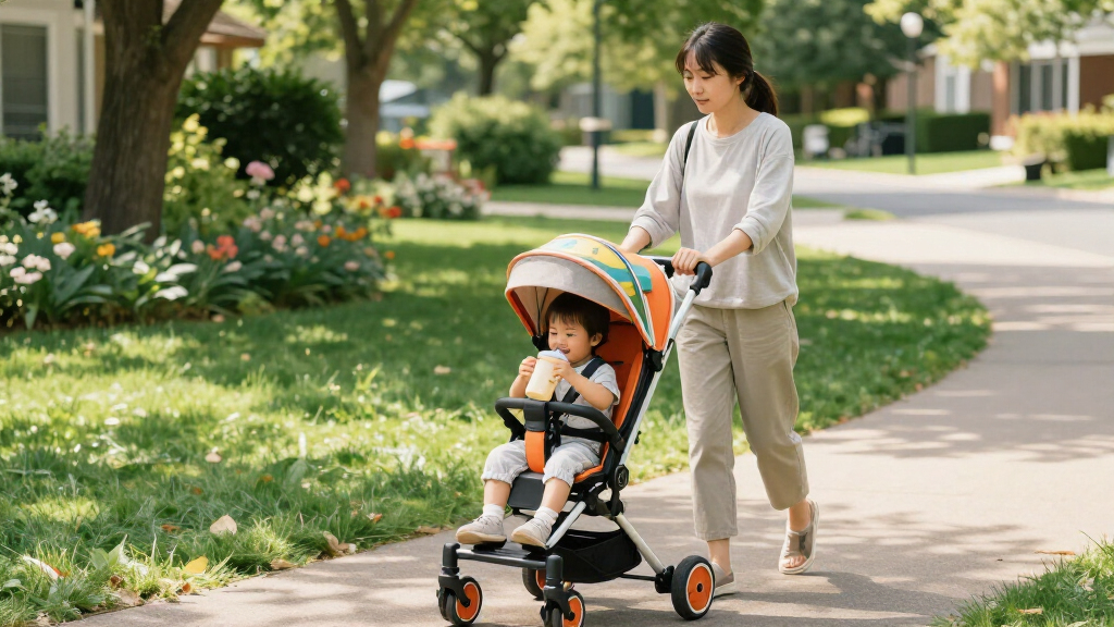 toddler trike with canopy and cup holder