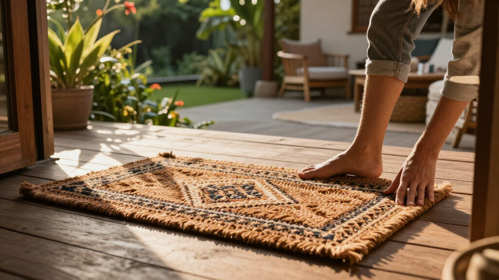 handwoven boho doormats