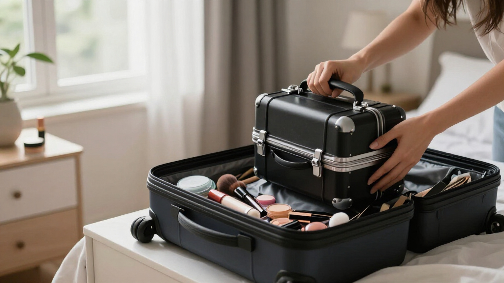 hard shell makeup cases for international trips